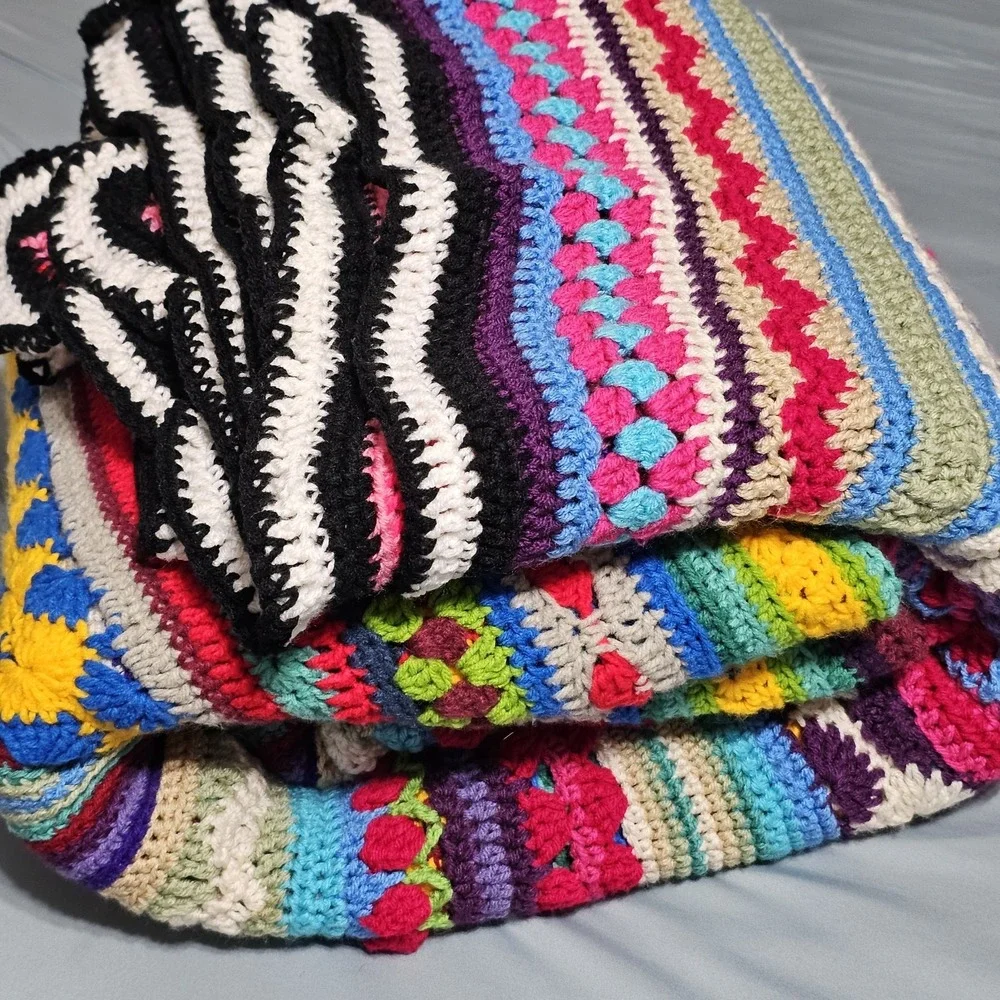 Breaking Bad Jessie Pinkman Handmade Crochet By Me As We Go Stripey Blanket 3D‎